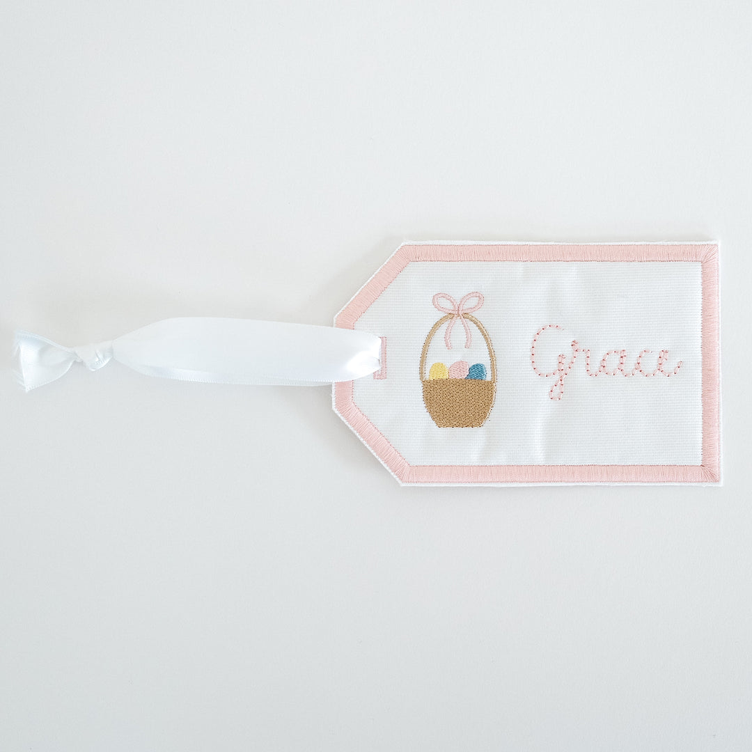 Keepsake Easter Tag with Basket of Eggs