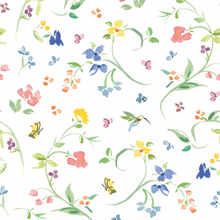 Dogwood Hill Hummingbird Floral Liner with Ruffle Trim (fits Ballard basket)