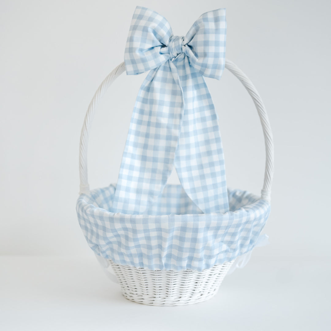 Little Blue Check Cinch Liner (fits Pottery Barn Sabrina basket)