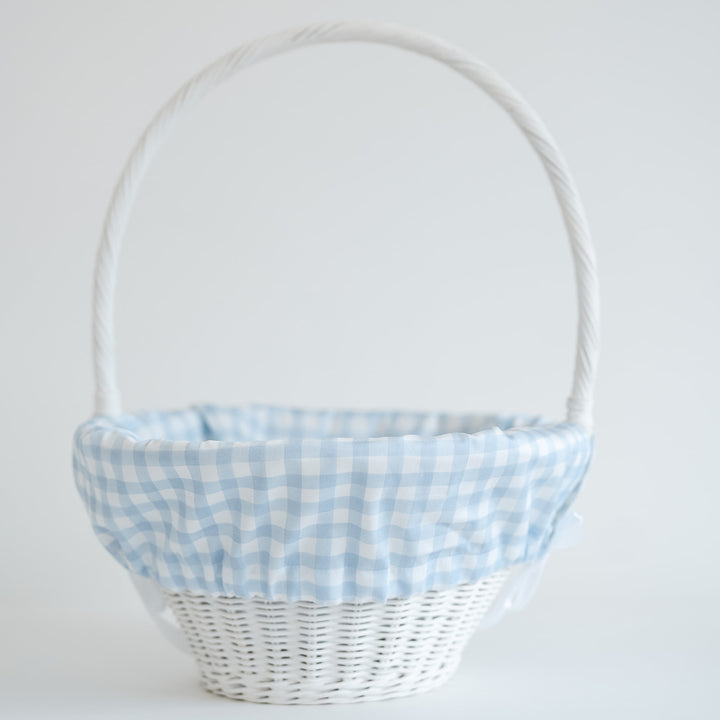 Little Blue Check Cinch Liner (fits Pottery Barn Sabrina basket)