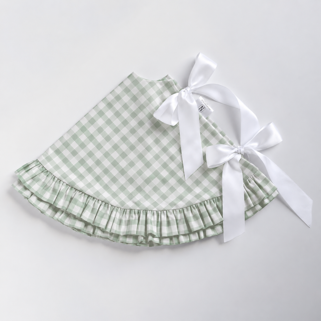 Little Green Check Petite Tree Skirt