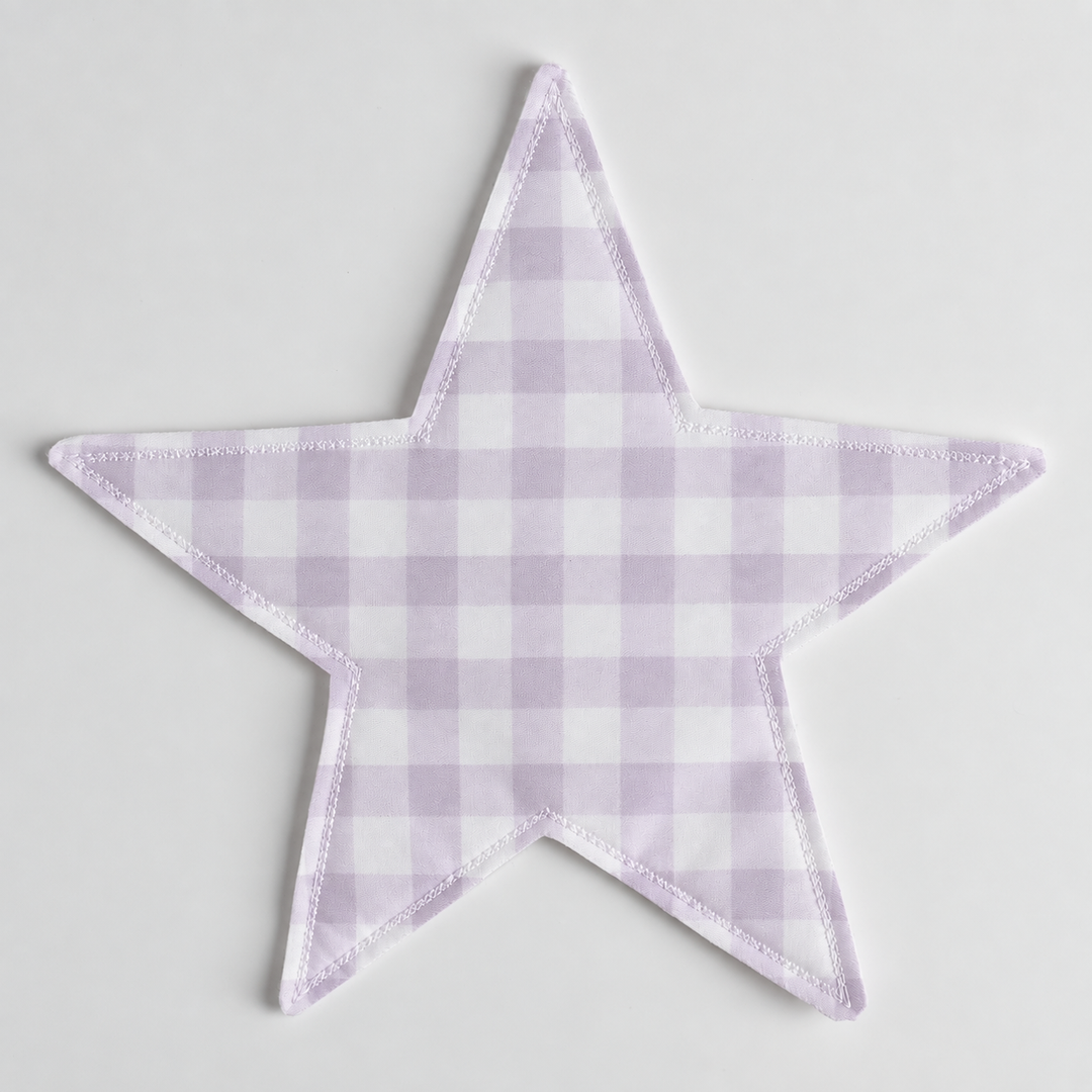 Little Lavender Check Star Topper