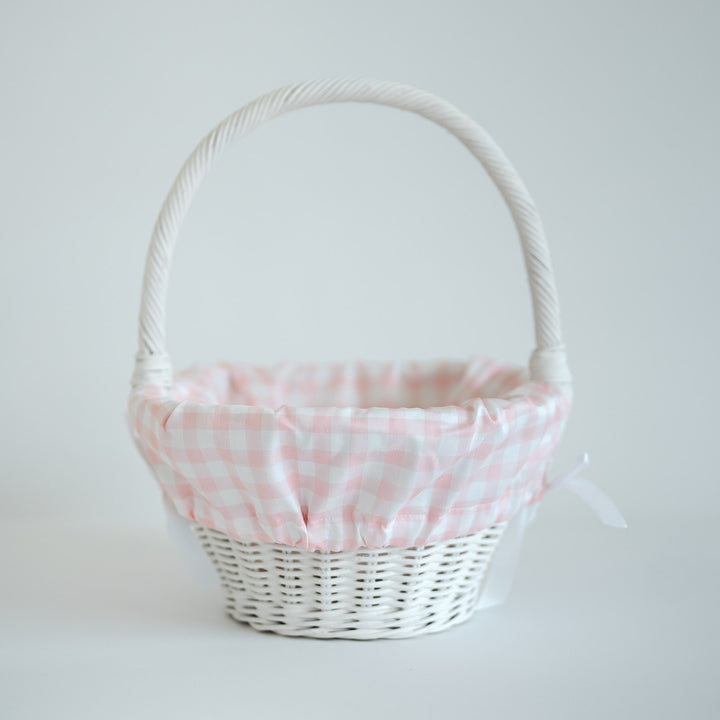 Little Pink Check Cinch Liner (fits Pottery Barn Sabrina basket)