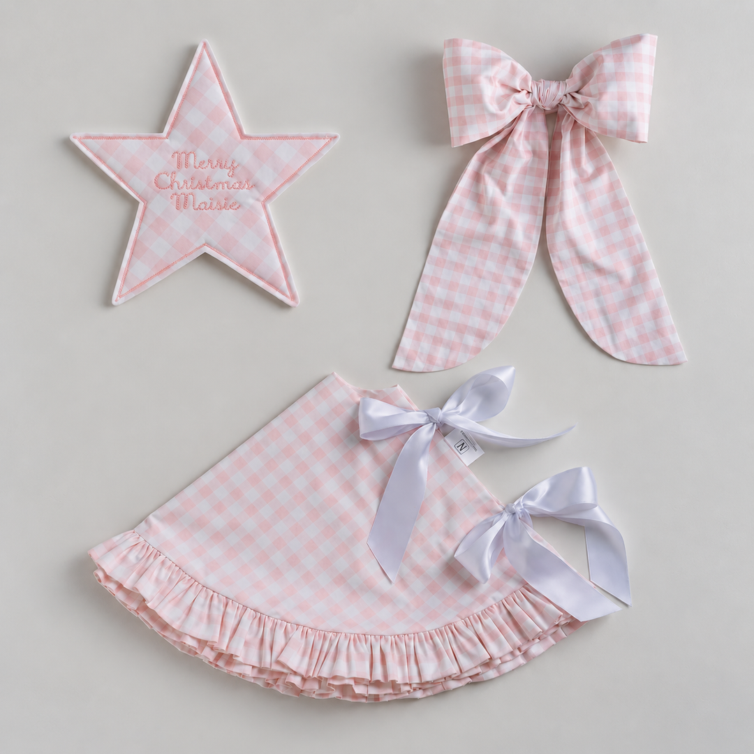 Little Pink Check Petite Tree Set