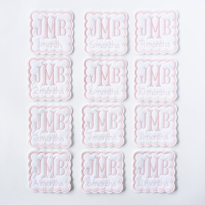 Personalized Embroidered Heirloom Monthly Markers