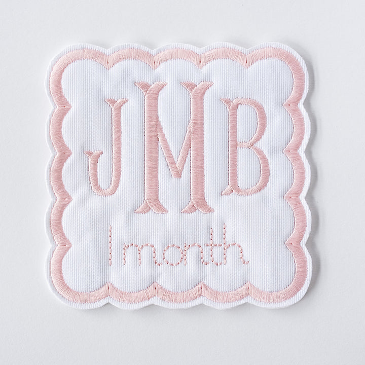 Personalized Embroidered Heirloom Monthly Markers