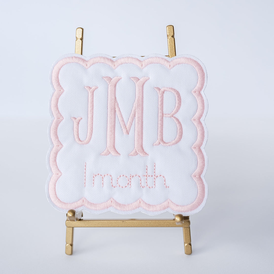 Personalized Embroidered Heirloom Monthly Markers