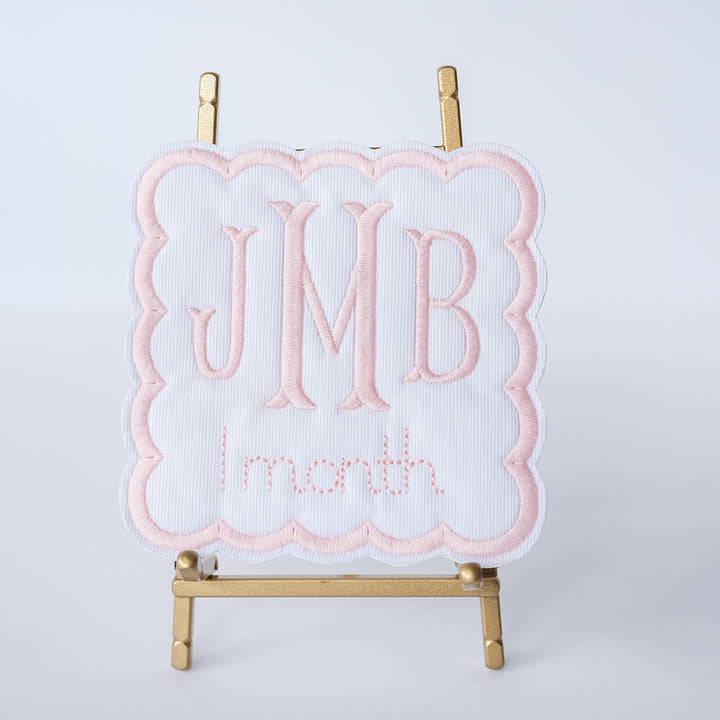 Personalized Embroidered Heirloom Monthly Markers