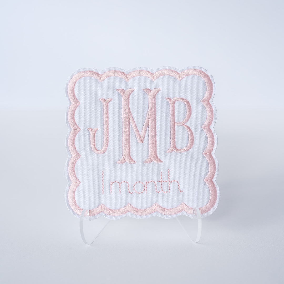 Personalized Embroidered Heirloom Monthly Markers