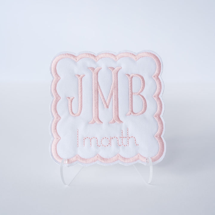 Personalized Embroidered Heirloom Monthly Markers
