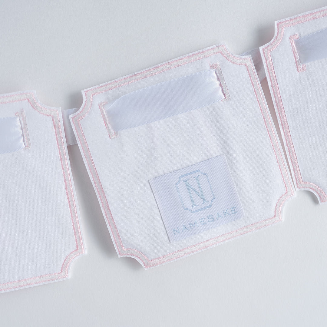 3 Piece Monogram Banner: Little Pink Check
