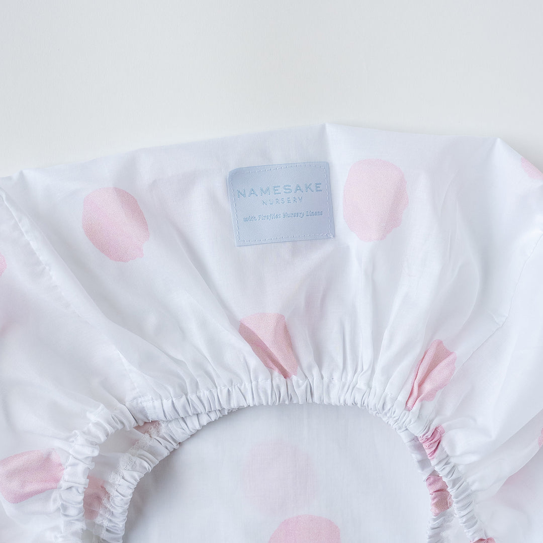 Hospital Bassinet Sheet in Pink Watercolor Dot