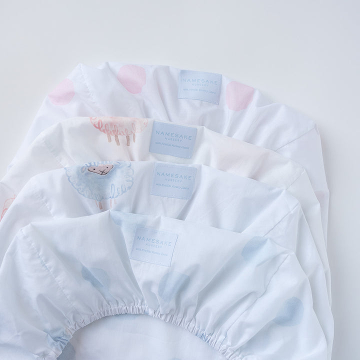 Hospital Bassinet Sheet in Pink Little Lamb