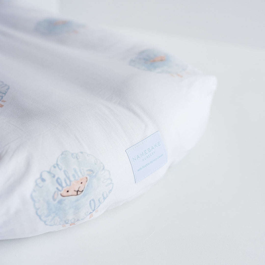 Hospital Bassinet Sheet in Blue Little Lamb