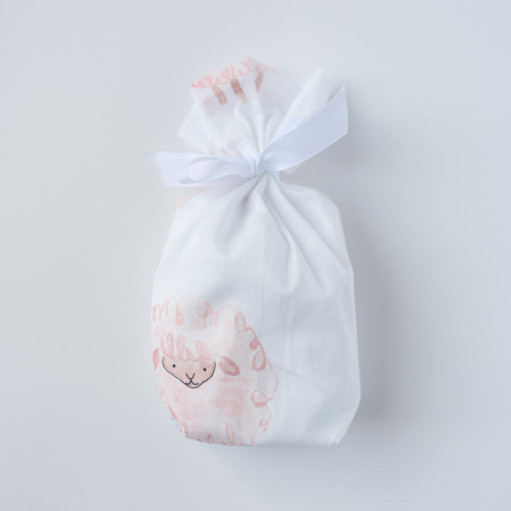 Hospital Bassinet Sheet in Pink Little Lamb