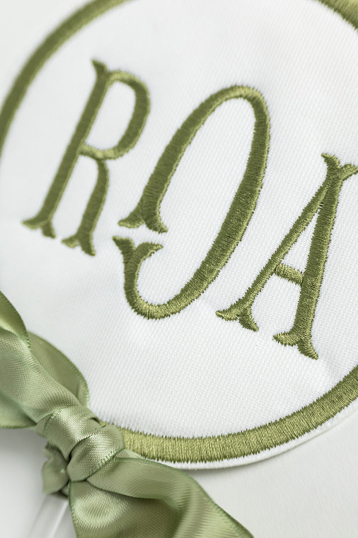 Monogram Topper: White with Green