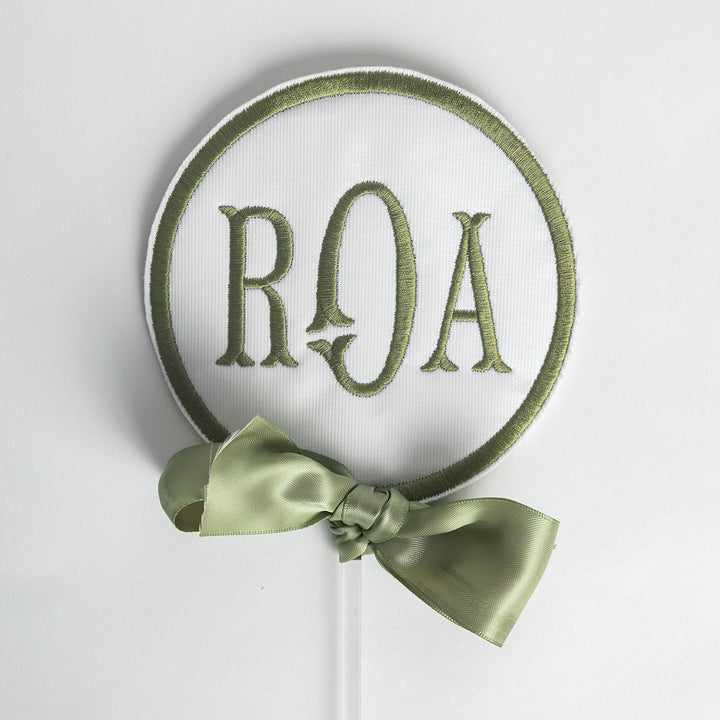 Monogram Topper: White with Green