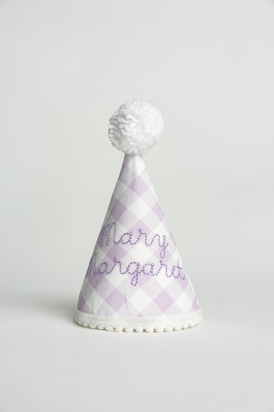Little Lavender Check Party Hat