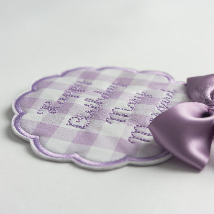 Happy Birthday Topper: Little Lavender Check