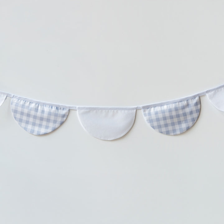 White and Little Blue Check Bunting