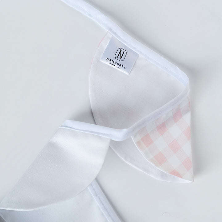 White and Little Pink Check Bunting