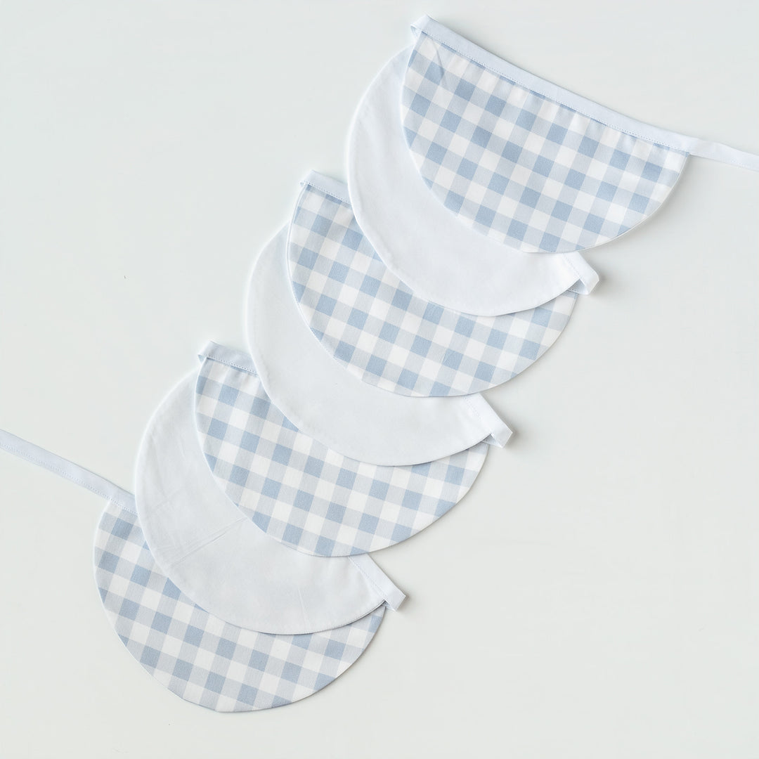 White and Little Blue Check Bunting