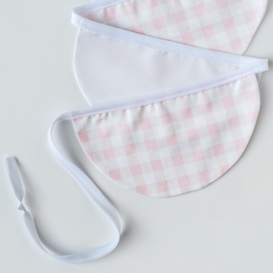 White and Little Pink Check Bunting