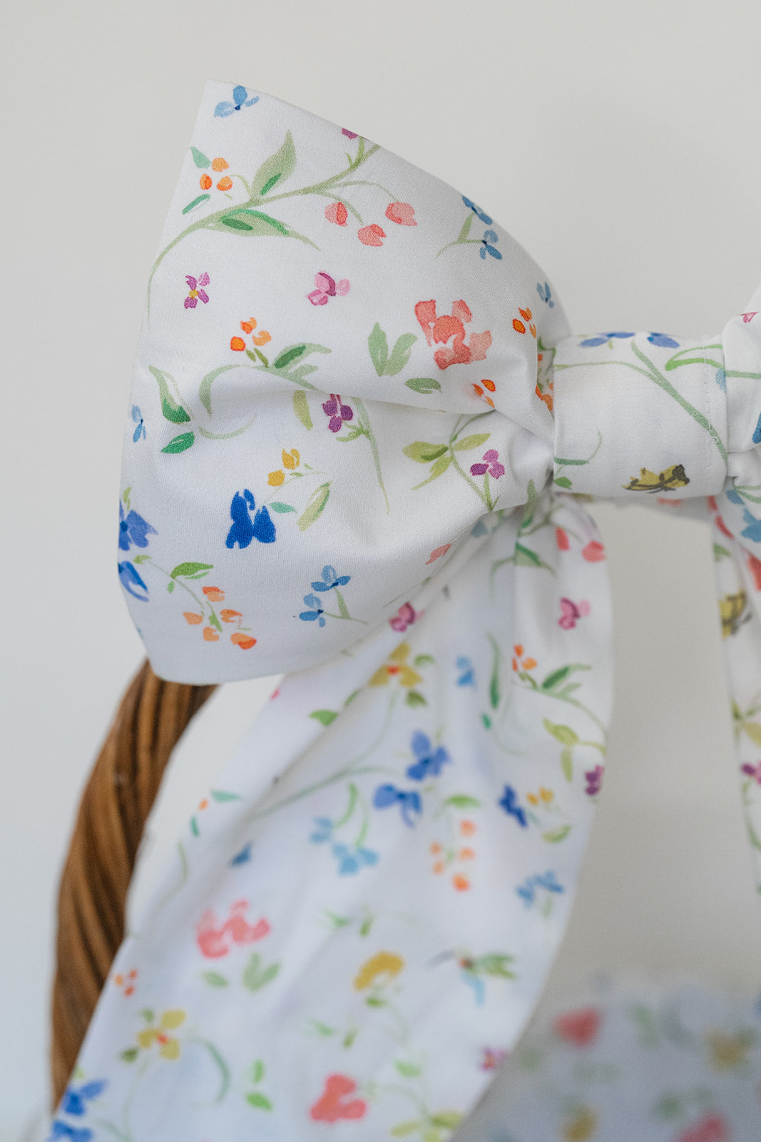 Dogwood Hill Hummingbird Floral Easter Basket Bow