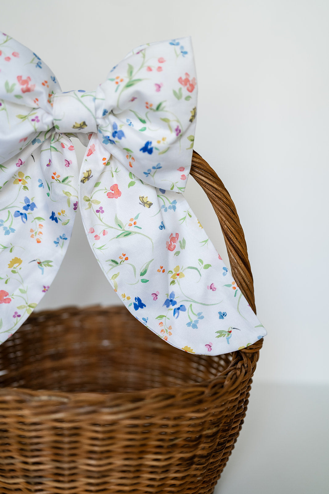 Dogwood Hill Hummingbird Floral Easter Basket Bow