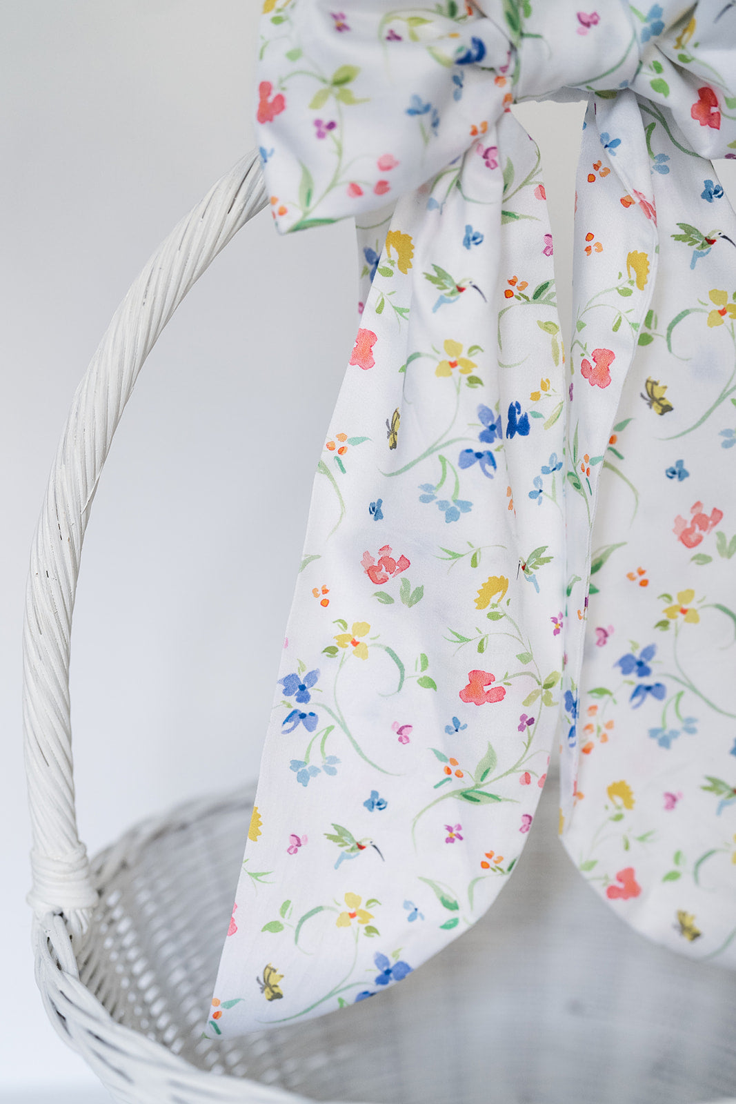 Dogwood Hill Hummingbird Floral Easter Basket Bow