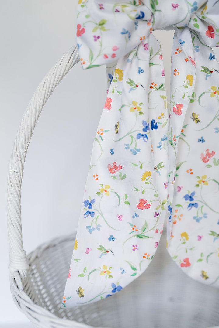 Dogwood Hill Hummingbird Floral Easter Basket Bow