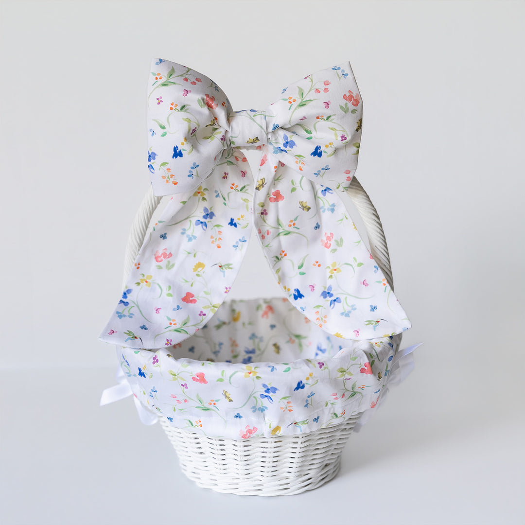 Dogwood Hill Hummingbird Floral Easter Basket Bow