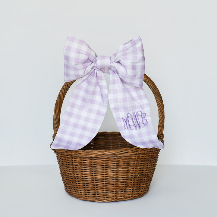 Little Lavender Check Liner + Bow Set (for Ballard Basket)