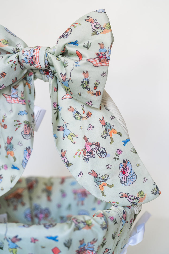 Dogwood Hill Spring Bunnies Easter Basket Bow