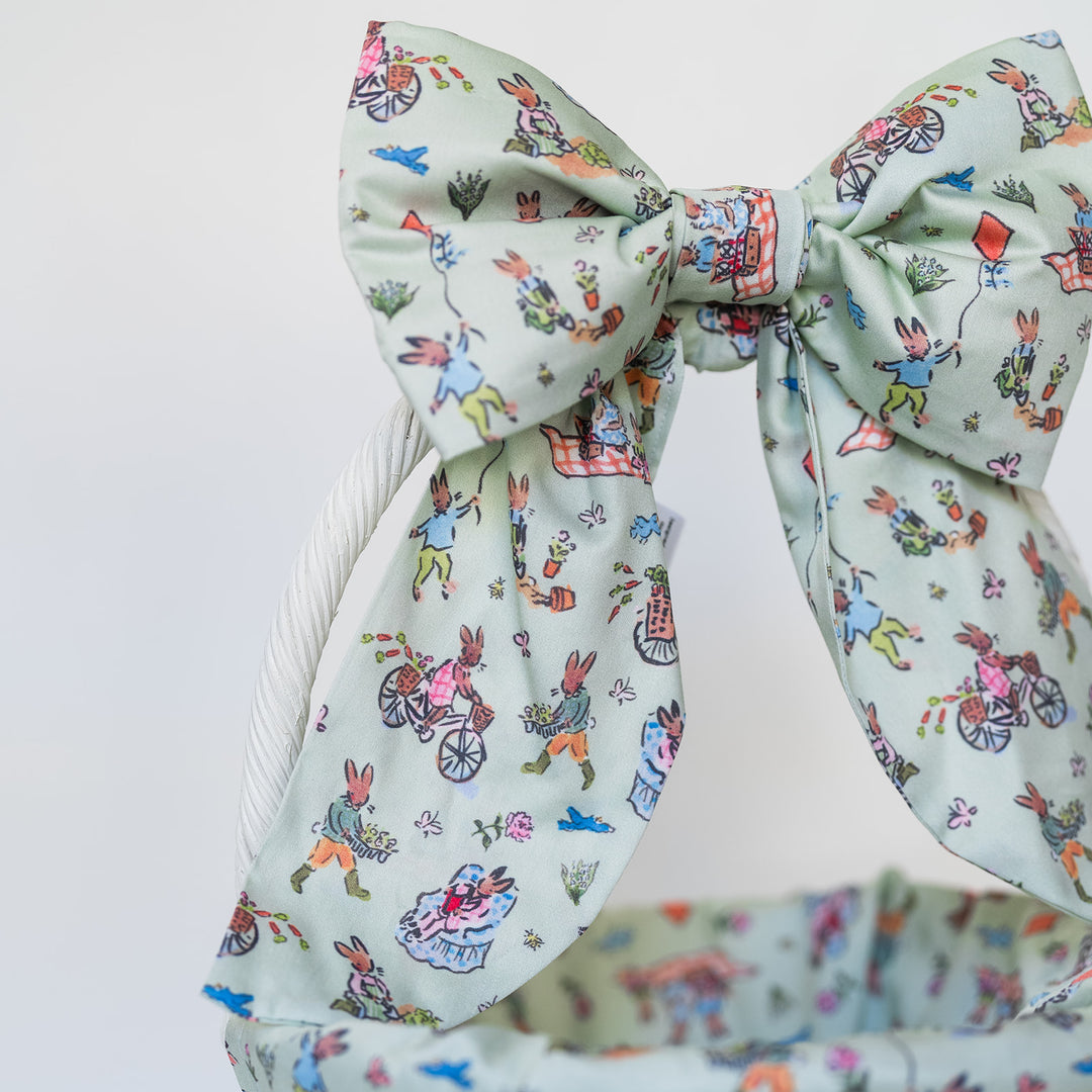Dogwood Hill Spring Bunnies Easter Basket Bow