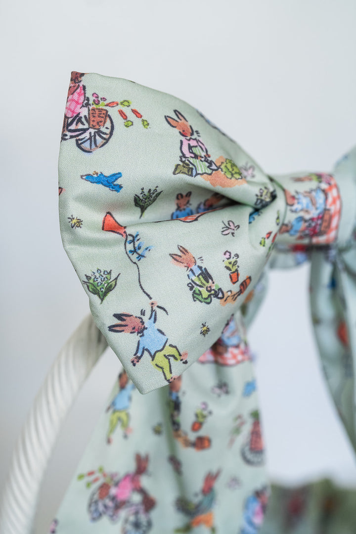 Dogwood Hill Spring Bunnies Easter Basket Bow