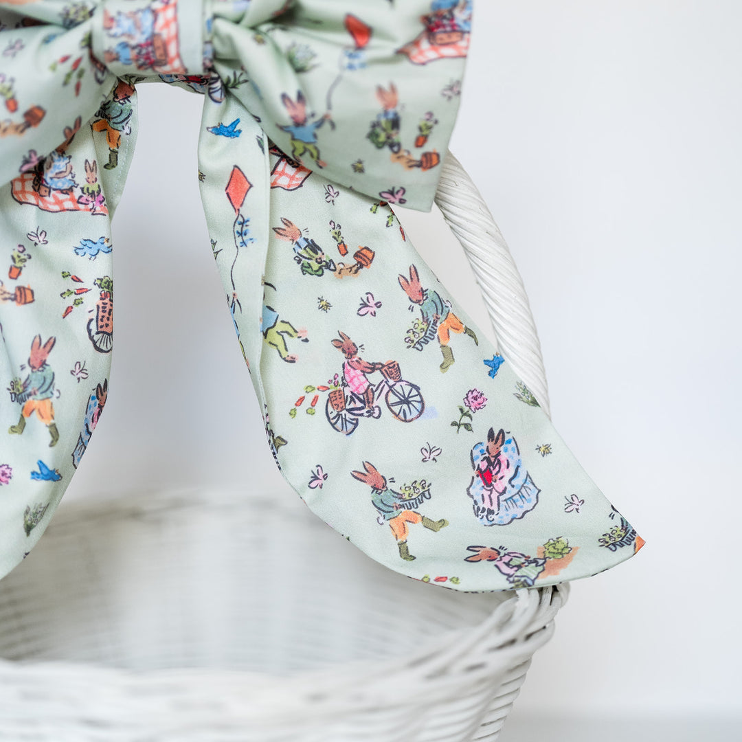Dogwood Hill Spring Bunnies Easter Basket Bow