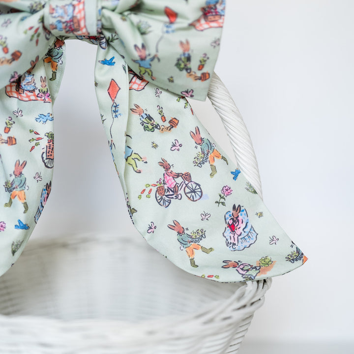 Dogwood Hill Spring Bunnies Easter Basket Bow