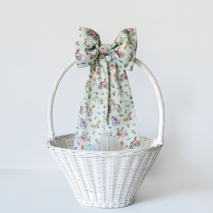 Dogwood Hill Spring Bunnies Easter Basket Bow