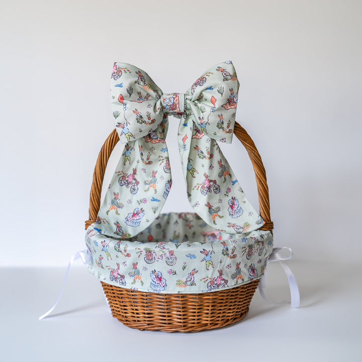 Dogwood Hill Spring Bunnies Easter Basket Bow