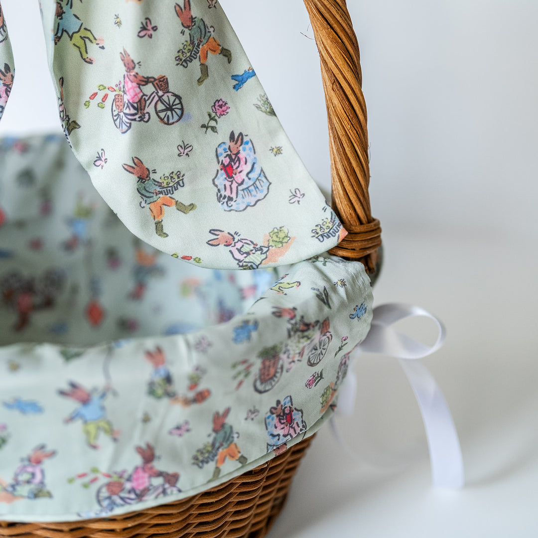 Dogwood Hill Spring Bunnies Easter Basket Bow