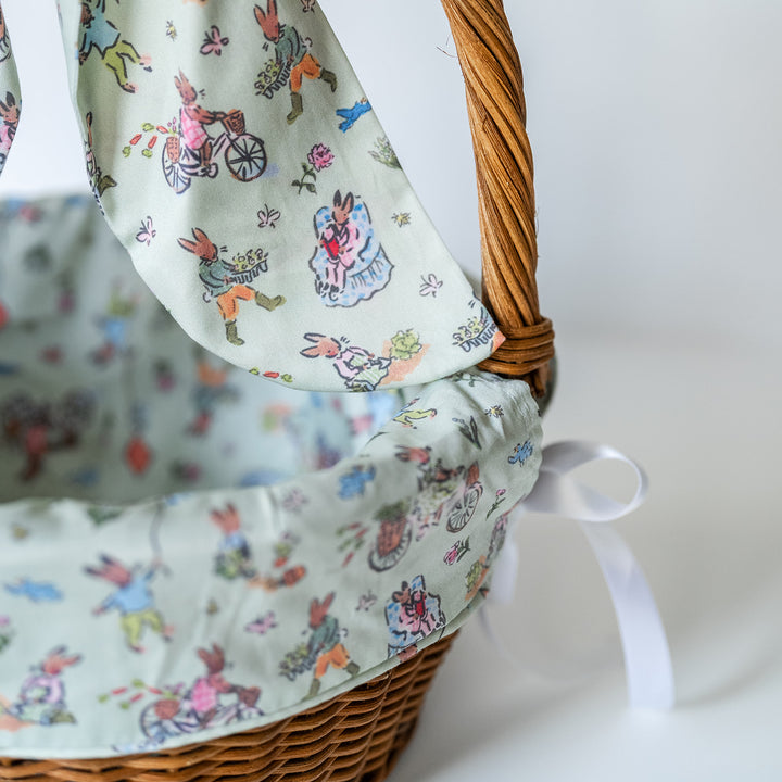 Dogwood Hill Spring Bunnies Easter Basket Bow