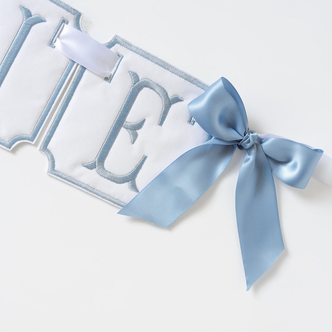 3 Piece ONE Banner: White with Blue