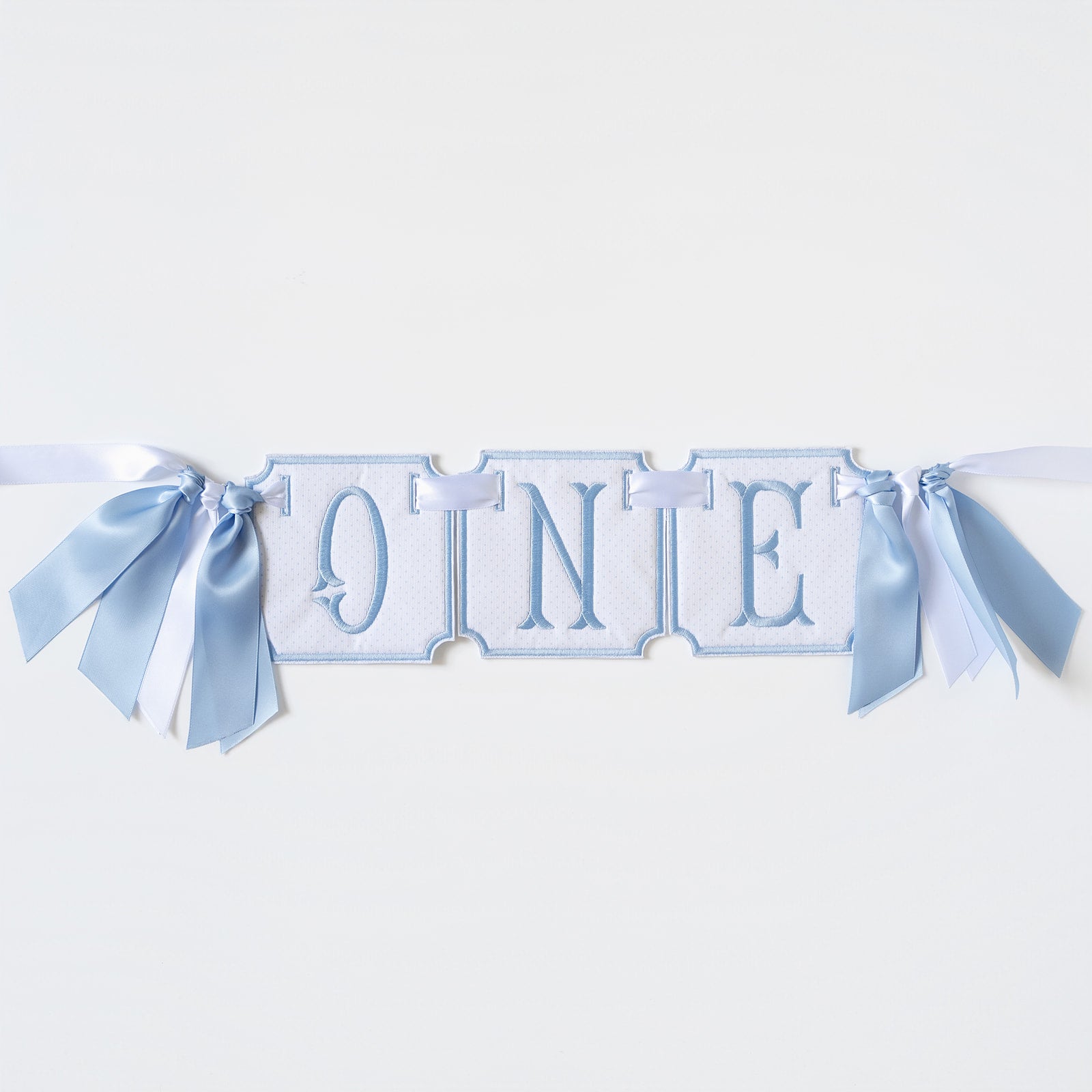 3 Piece ONE Banner: Blue Bitty Dot – Namesake Celebrations