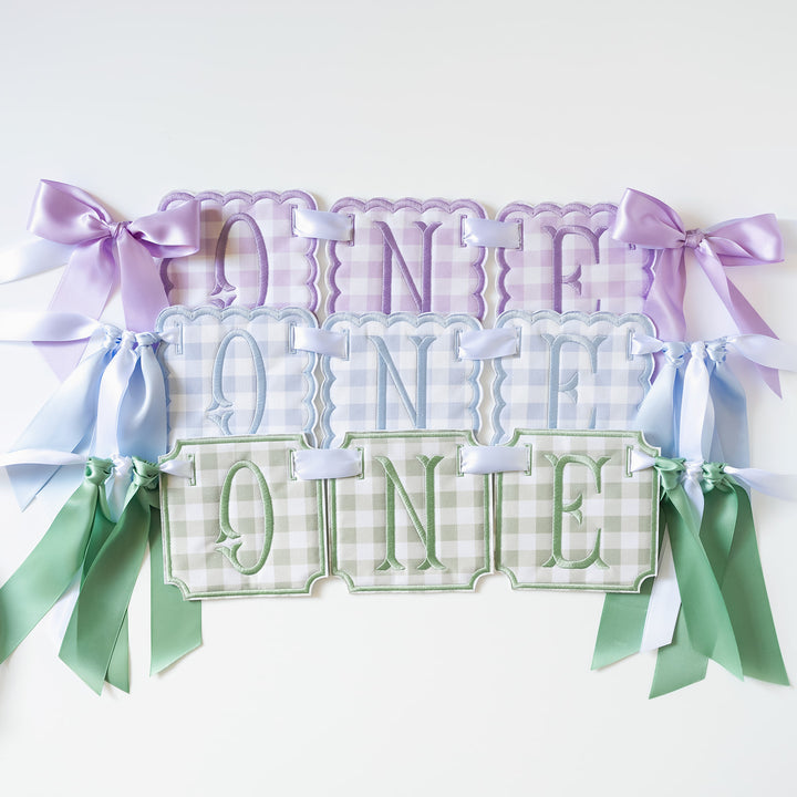 3 Piece ONE Banner: Little Green Check