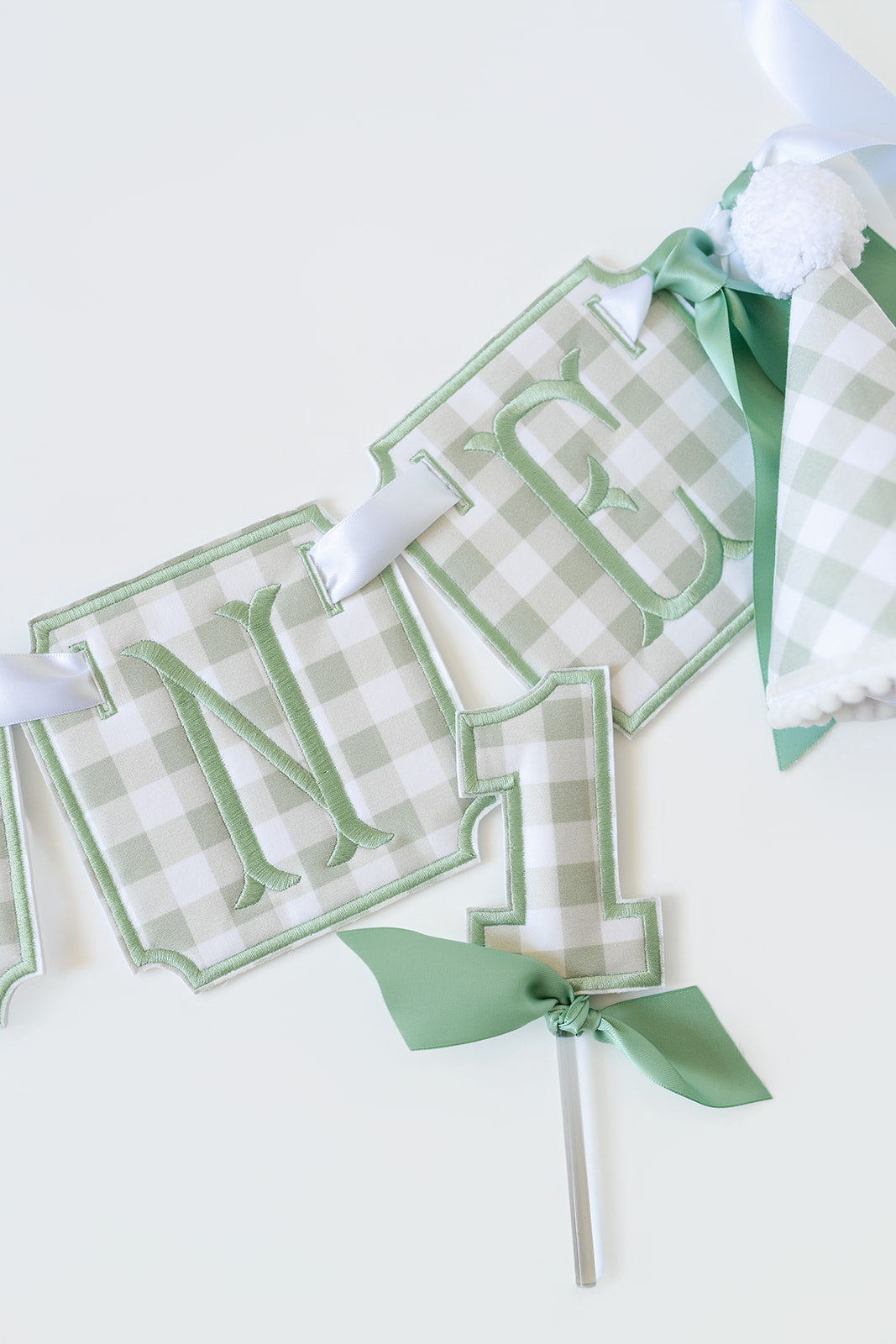 3 Piece ONE Banner: Little Green Check