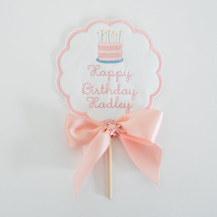 Personalized Happy Birthday Cake Topper