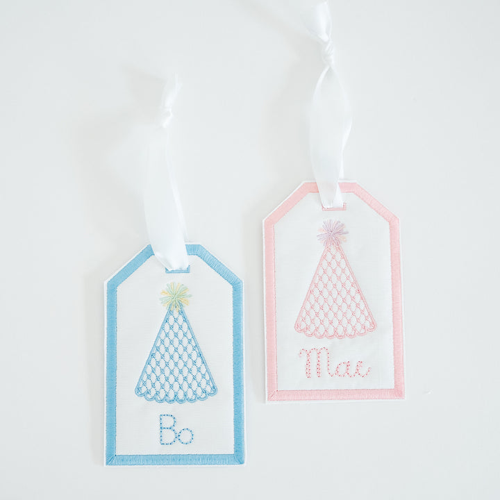 Birthday Hat Vertical Keepsake Tag