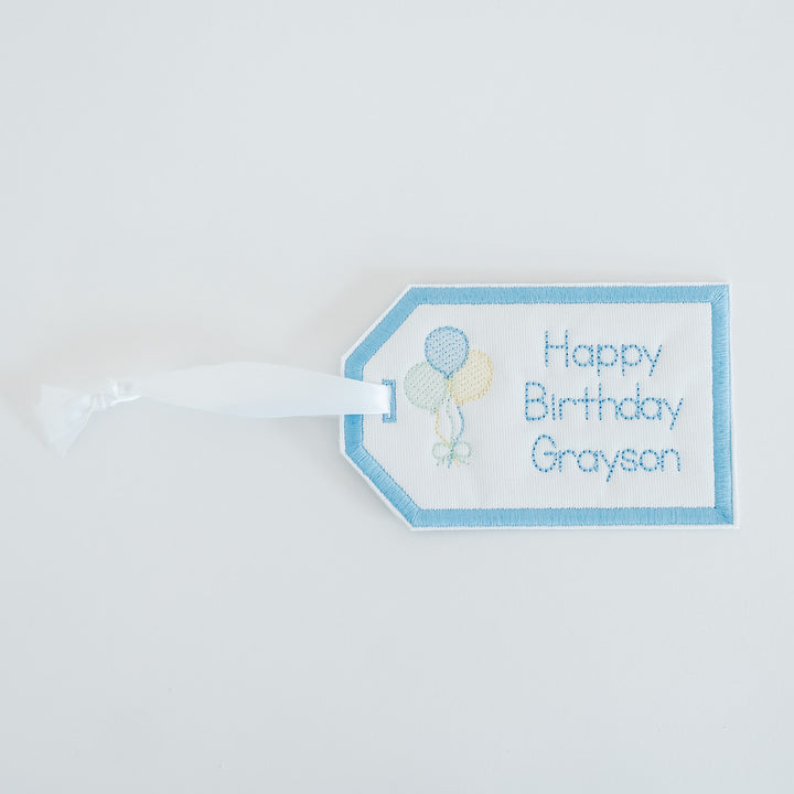 Birthday Balloon Trio Keepsake Tag