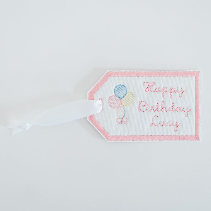 Birthday Balloon Trio Keepsake Tag